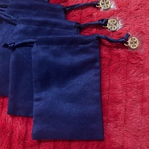 2 Tory Burch Purple Jewelry Dust Bag 3.5x5”